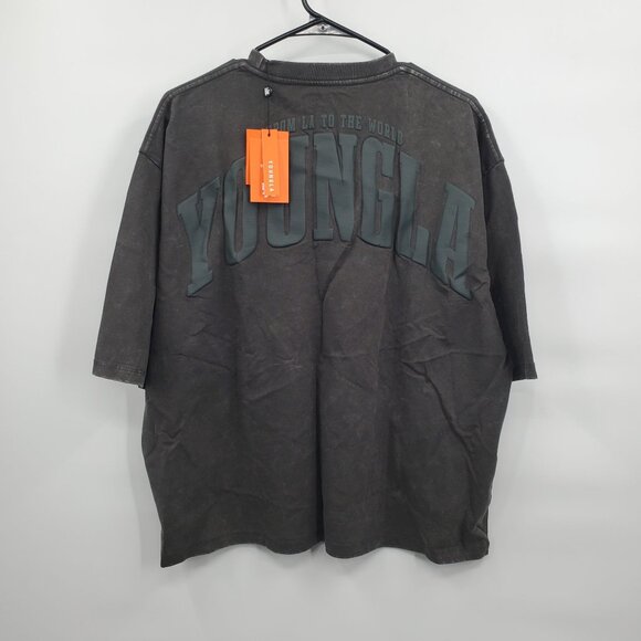 YoungLA Foundation Crop Tee Shirt Top Men Size Large NWT Short Sleeve Crewneck - Picture 7 of 16